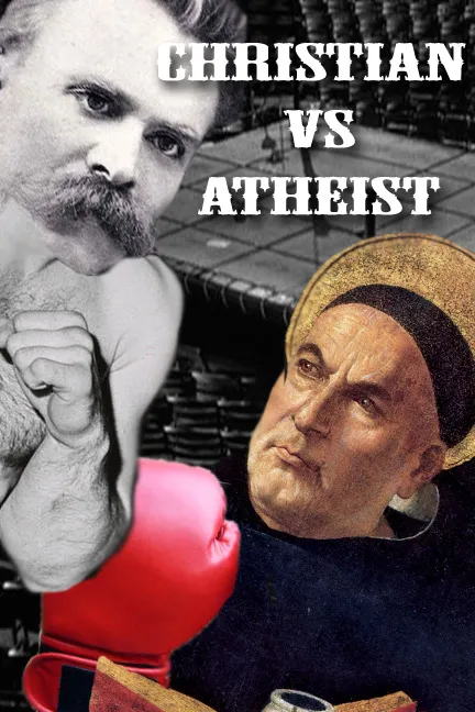 Christian versus atheist illustration for Conversations with a Christian