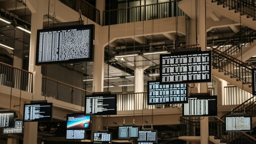 Rows of screens illustrating algorithmic monoculture and repeated automated outputs
