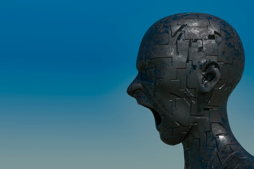 Abstract human mind illustration representing cognitive liberty, thought, and control over attention