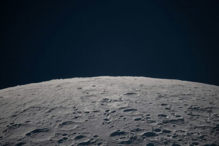 Lunar surface and craters viewed from space, illustrating Coordinated Lunar Time