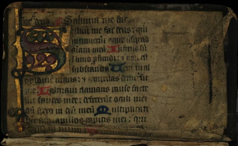 Historical parchment manuscript page used to illustrate medieval snail-combat marginalia